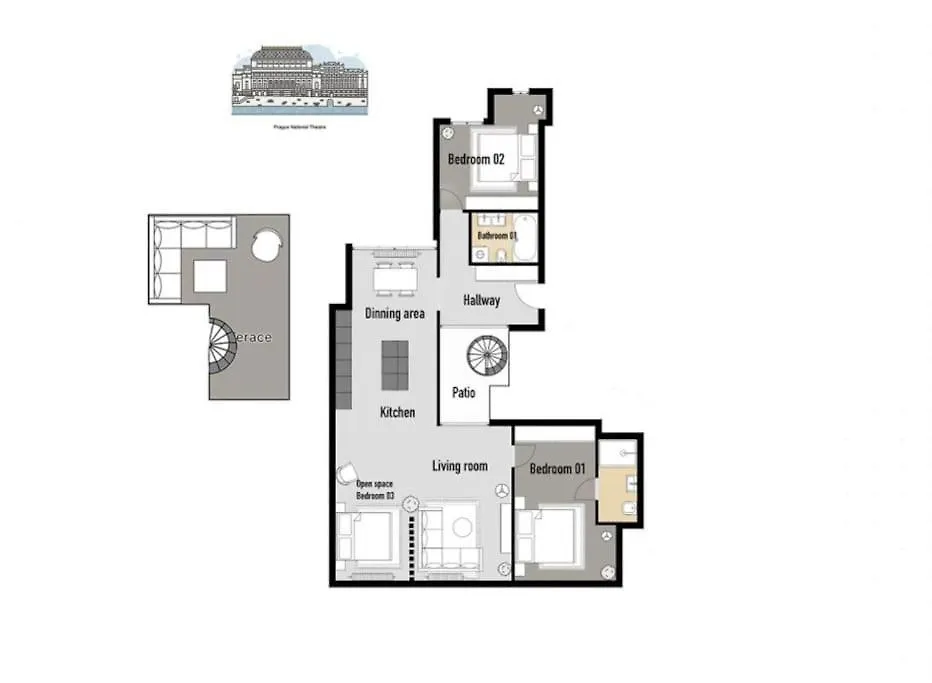 3Br Ac Heaven Of Harmony Luxpenthouse Theater View Apartment Prague
